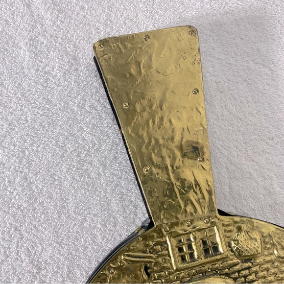 Vintage Antique Brass W Leather & Wood Decorative Bellows - Picture 10 of 16